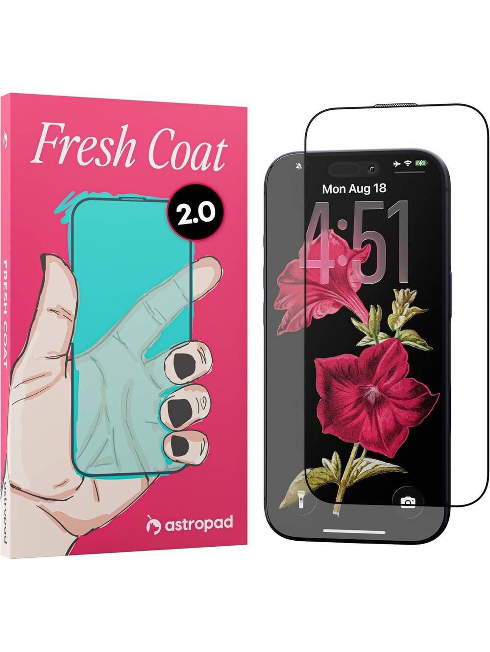 Astropad Fresh Coat 2.0 Screen Protector for iPhone 17 / 16 Pro, phone case